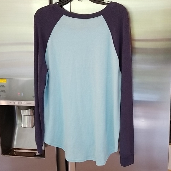 💕FREE PRESS💕 Raglan Long Sleeve Ultra Soft Tee Bubbles for Breakfast M NWT - Picture 7 of 11